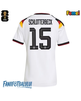 Germania Nico Schlotterbeck #15 Echipament de Fotbal Replică Mondial 2026 Femei Acasa Germania Nico Schlotterbeck #15 Echipament de Fotbal Replică Mondial 2026 Femei Acasa